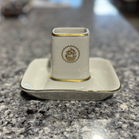 Vintage Match Holder 5.5" W x 4" D x 3.5" H