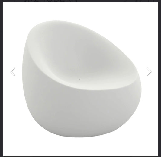 Stone Outdoor Lounge Chair, white, 34.75"W x 31.75"D x 30.75"H