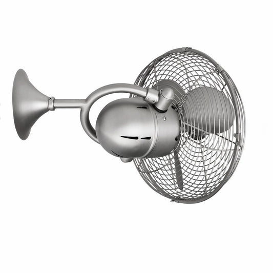 NEW Kaye Oscillating Wall Fan, Brushed Nickel,  17.5 in W x 13 in H