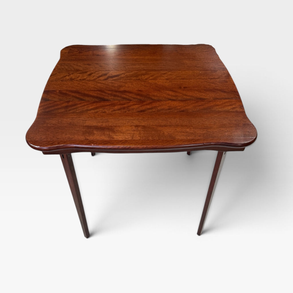 Stakmore Game Table, scalloped edge, 32"W x 31"D x 29.5"H