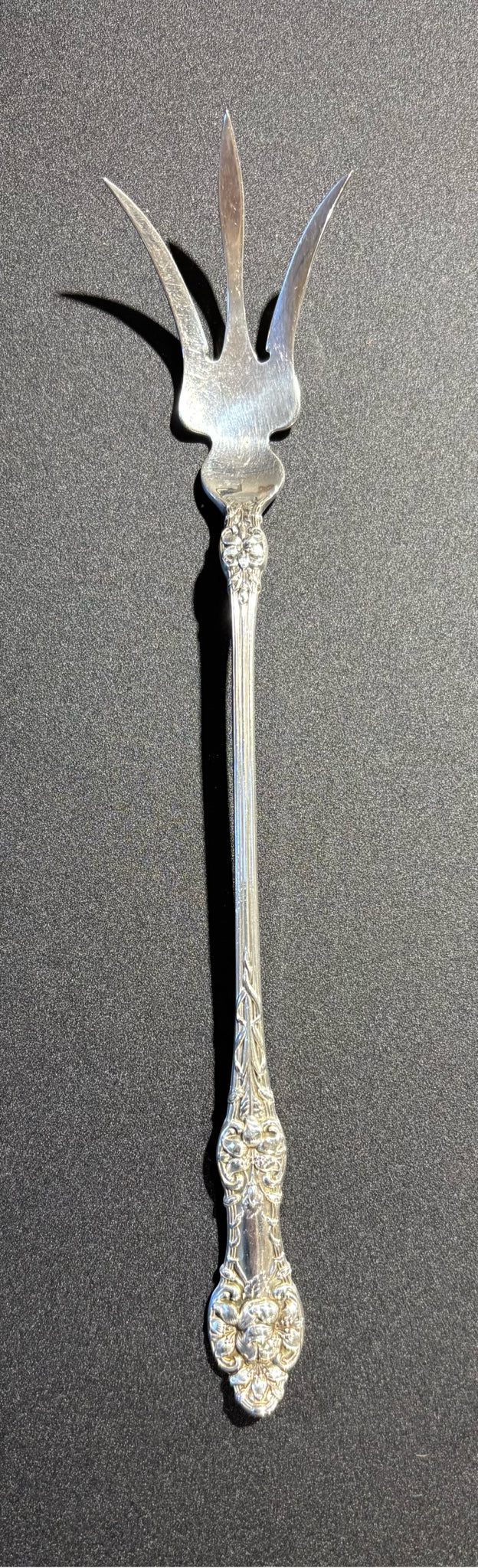 Old Orange Blossom Sterling Lettuce Fork 9.5" L x 2" W x .75" H