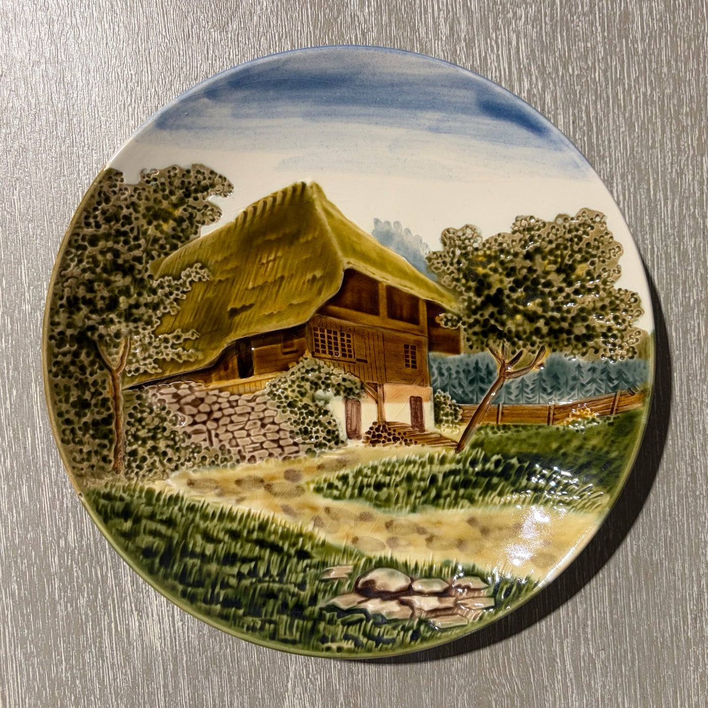 Sam Harmersbach Majolica Plate, 9.25" Dia