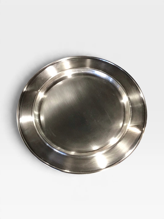 William Sonoma 13" Daim Pewter Plates Set of 4