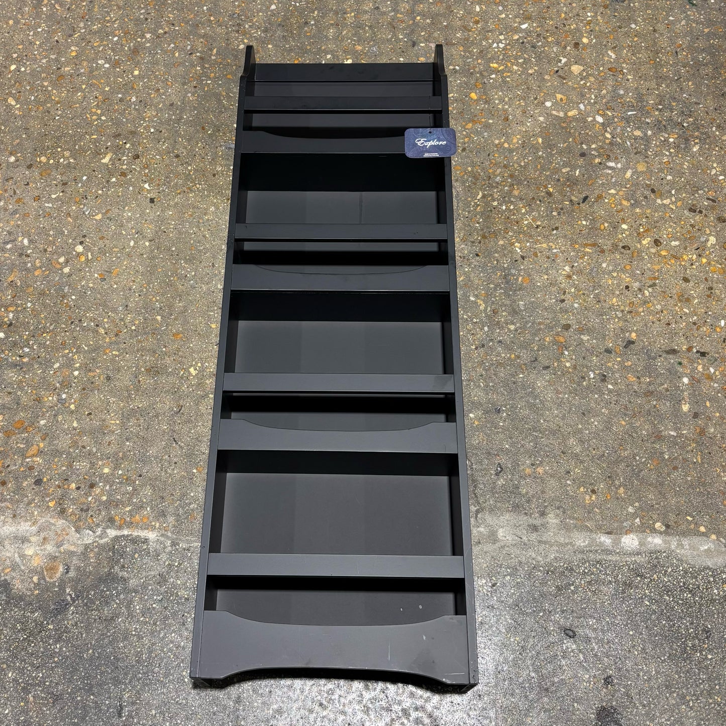 Wall Mounted Magazine Rack, black 46.5" H x 15" W x 5" D