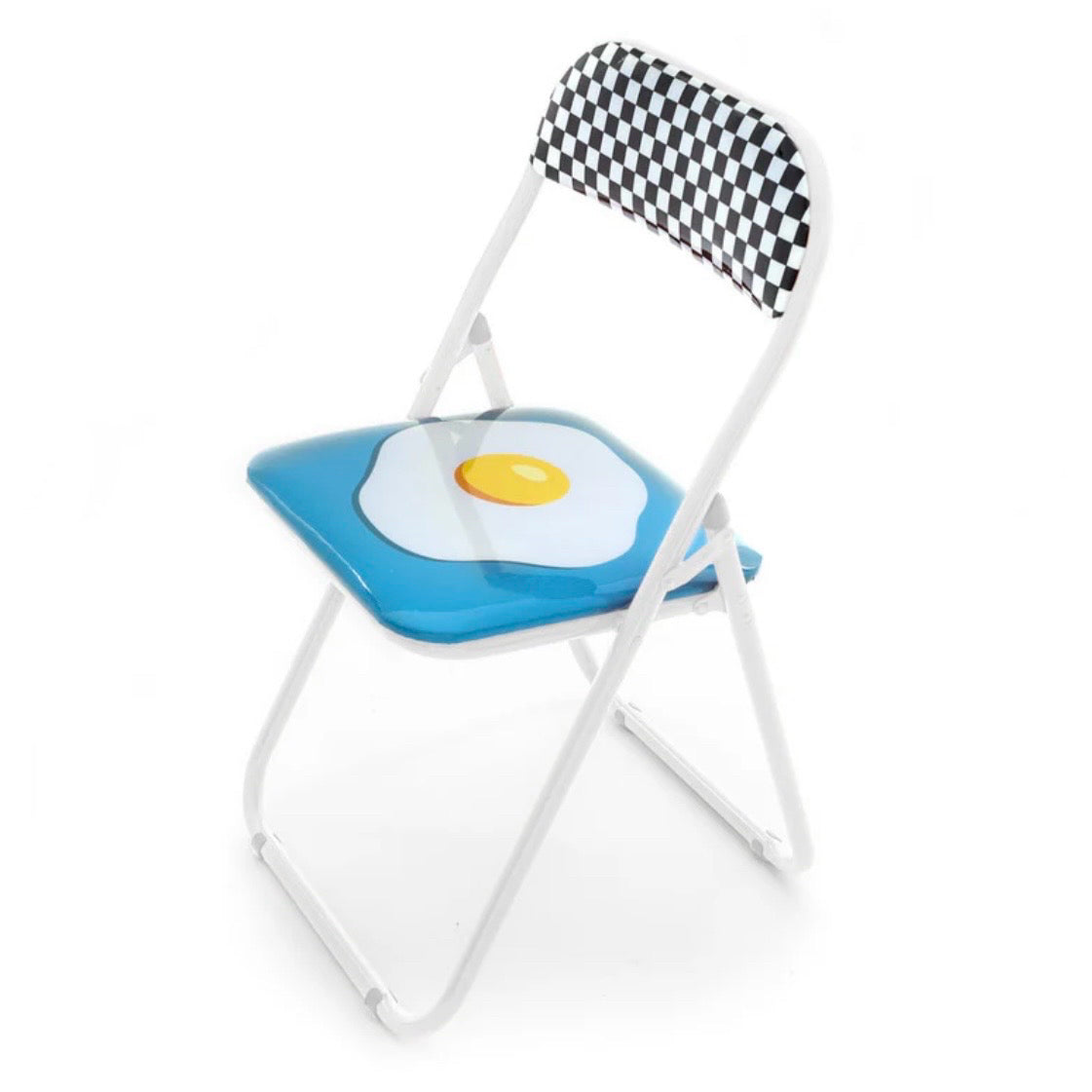 NEW Blow-Studio Job Folding Chair, Egg, 17.3"W x 18.1"D x 31.1"H