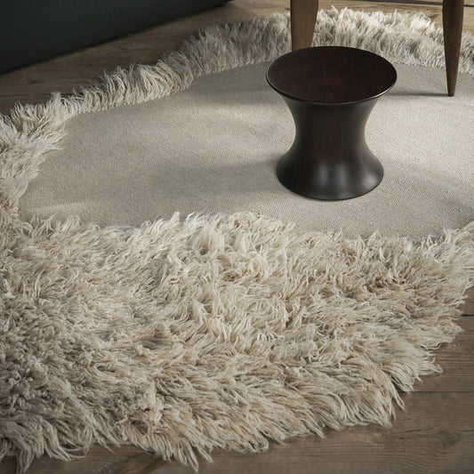 Ferm Living Norte Rug, Natural Wool, 78.7" L x 59.1" W x 3.1" H