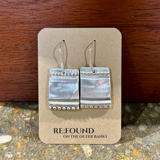 Silverplate over brass dotted earrings