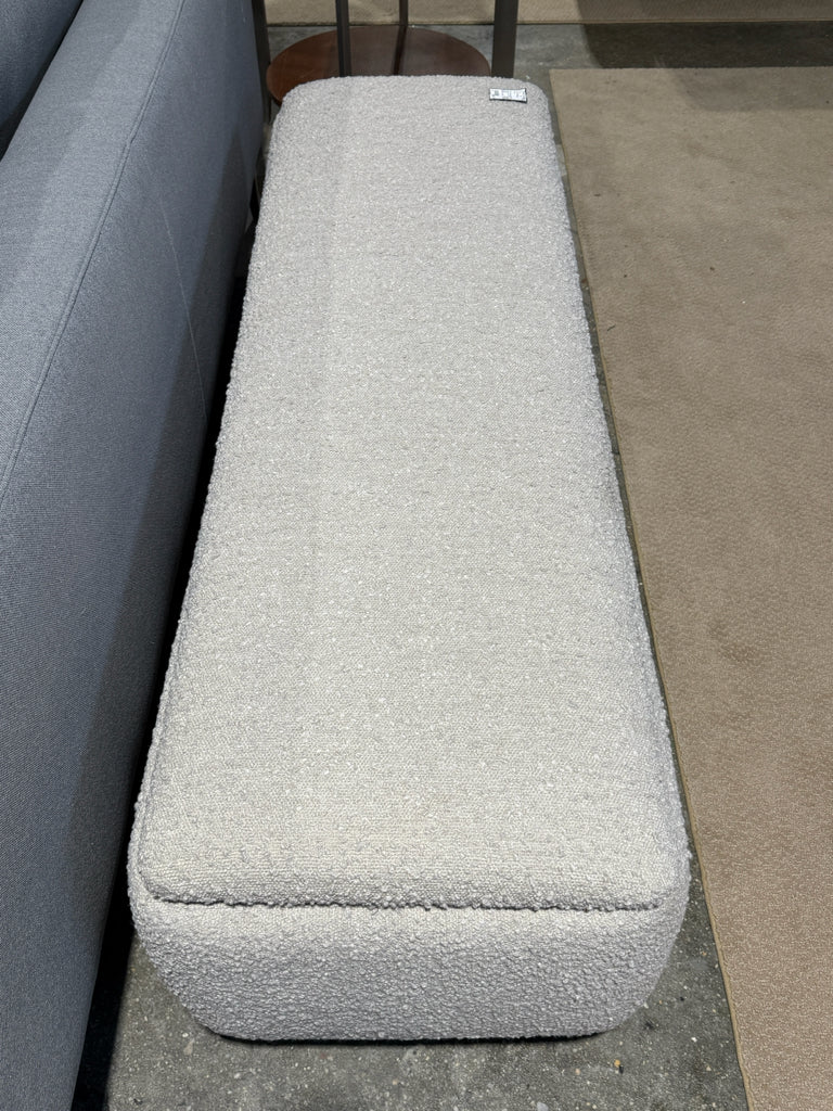 NEW Amalia storage bench, sand boucle, 58" W x 18.75" D x 18.25" H