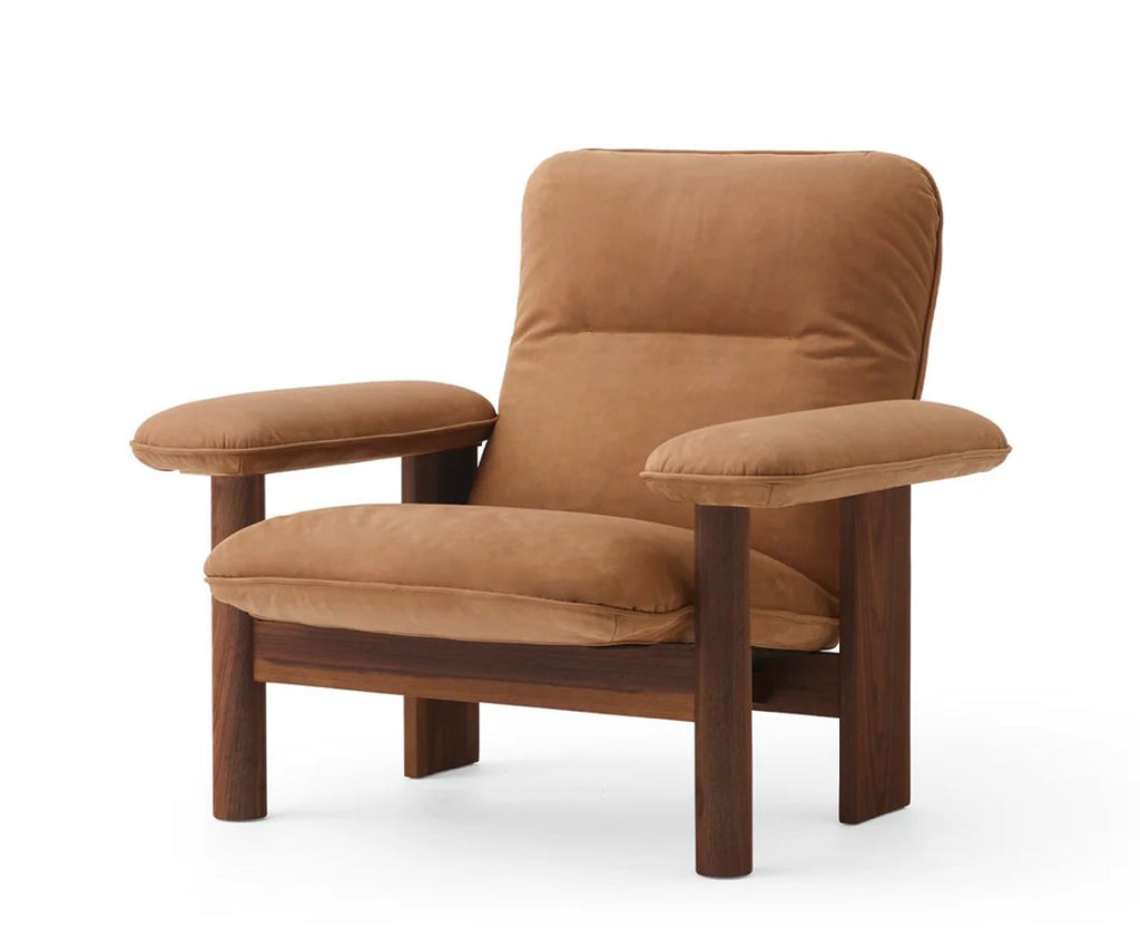 NEW Brasilia chair& ottoman, camel dune leather, 37.8"W x 33.1"D x 32.3"H