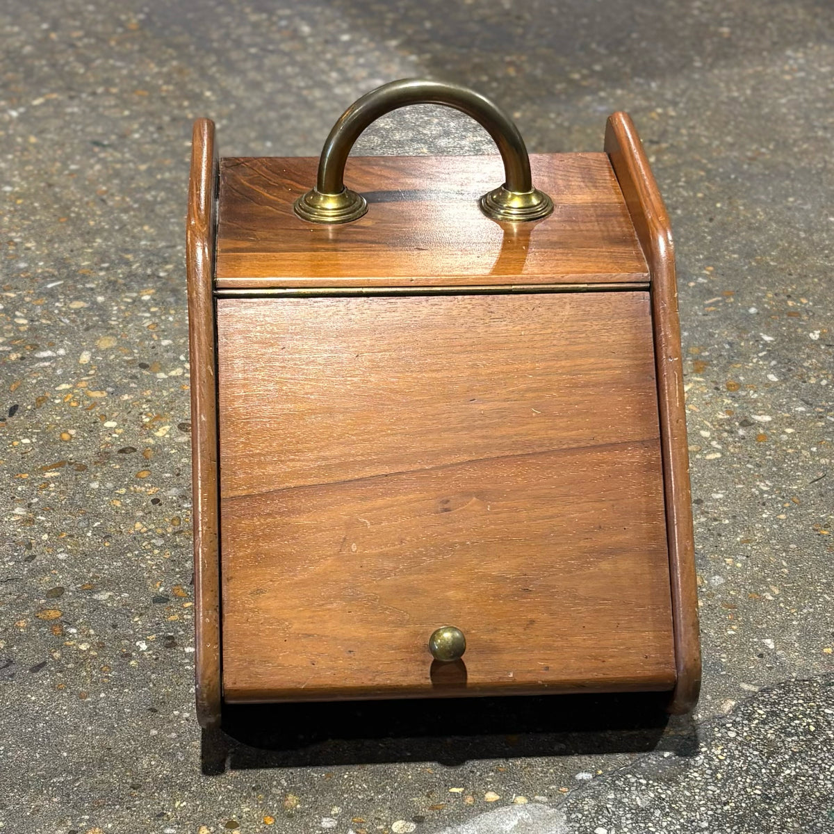 Antique Pine Kindling Box w/ tin liner
