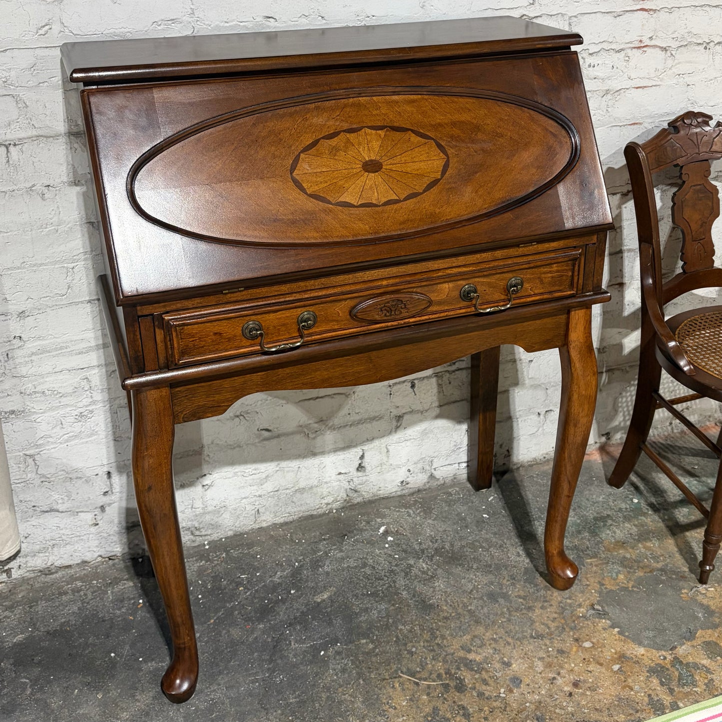 Ashley Furniture Cherry Secretary, 32.5"W x 17"D x 42"H