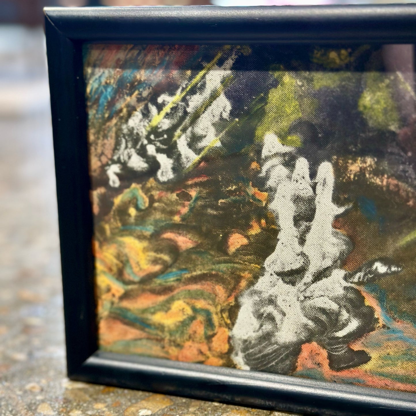 Framed Abstract by Larry L. McGraw (d. 2024), Williamsburg, VA, 6.75" x 12.75"