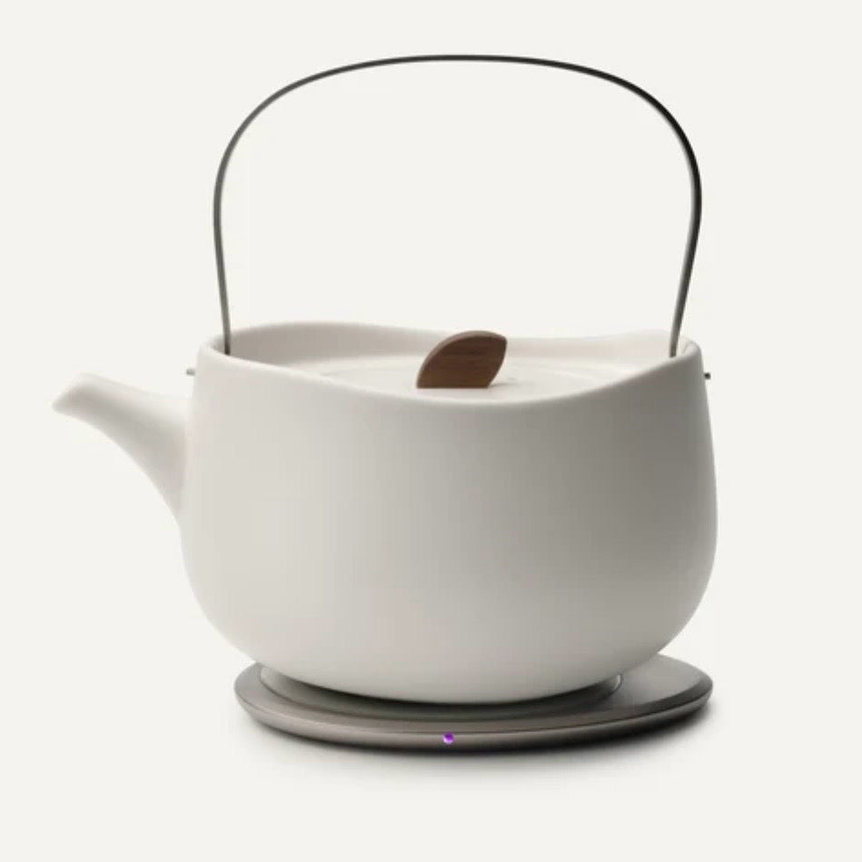 Leiph Self-Heating Teapot Set, Jasmine White, Volume: 20 oz