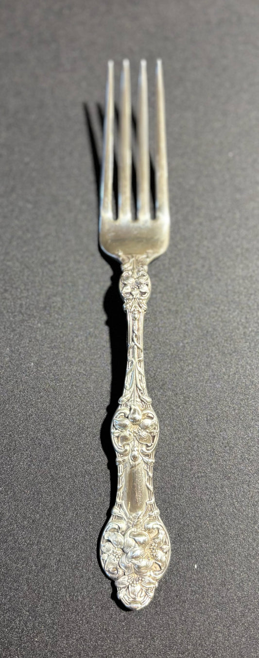Old Orange Blossom Sterling Dinner Fork 7.5" L x 1" W x 1" H