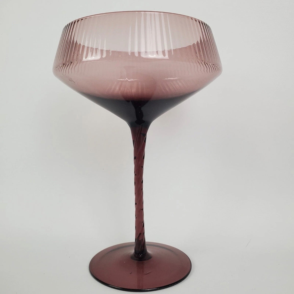 4 House of Hackney/Anthropologie Coupe Glasses in Mulberry, ea 7"H x 5"Dia
