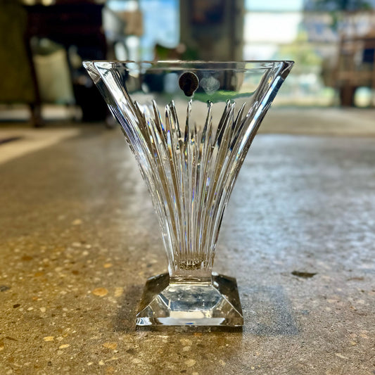 Waterford Crystal Clarion Vase, 7" L x 3.75" W x 9.75" H