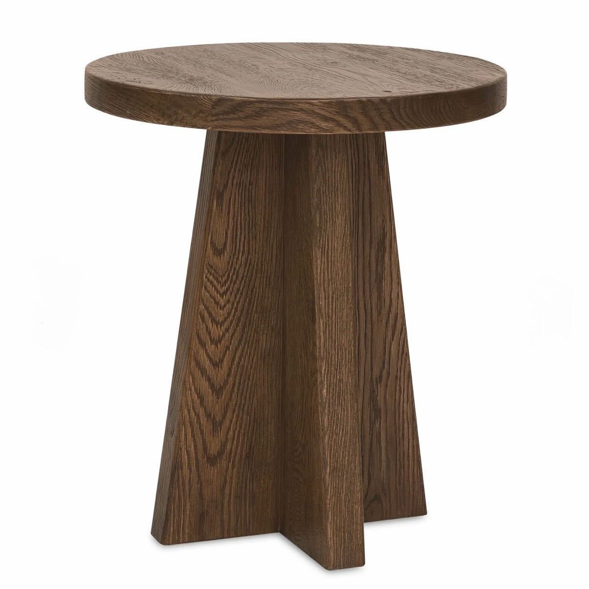 NEW Hooker Driftwood end table, worn saddle finish,22"W x 22"D x 25"H