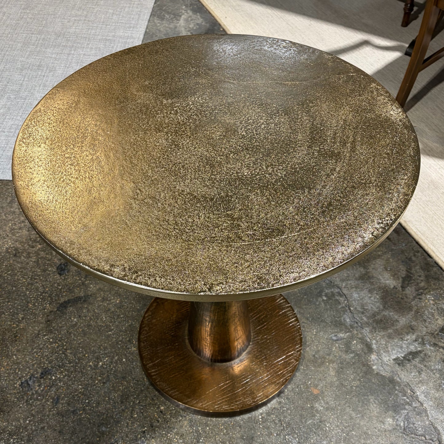 Rochester End Table, 2-toned, Golds, 24"W x 24"D x 24"H