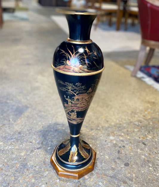 Theodore Alexander Pagoda Vase, Metal, 7"W x 7"D x 23.25"H