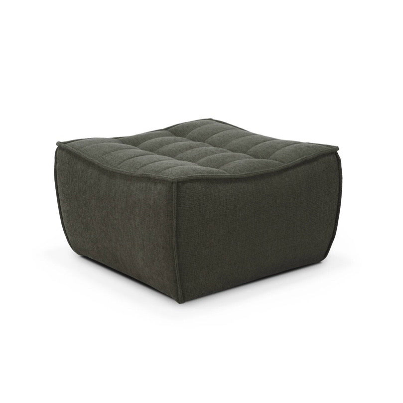 NEW N701 Footstool Sofa Module, Moss Eco Fabric, 28"W x28"D x 17"H