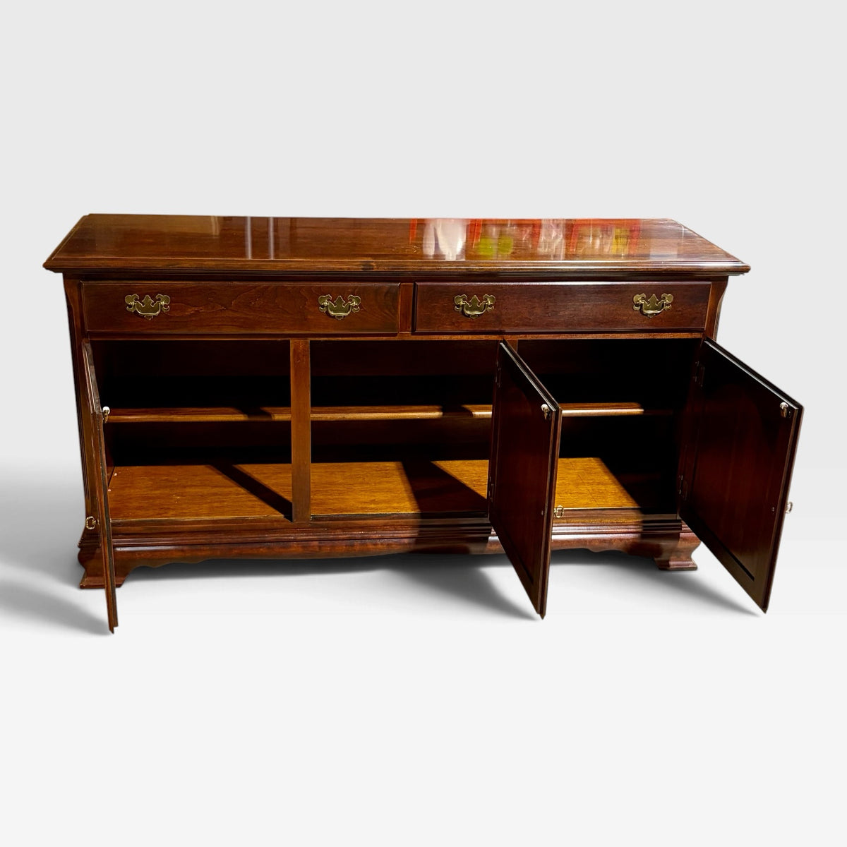 VTG Cherry 3 Door Buffet, 62"W x 19.5"D x 32"H