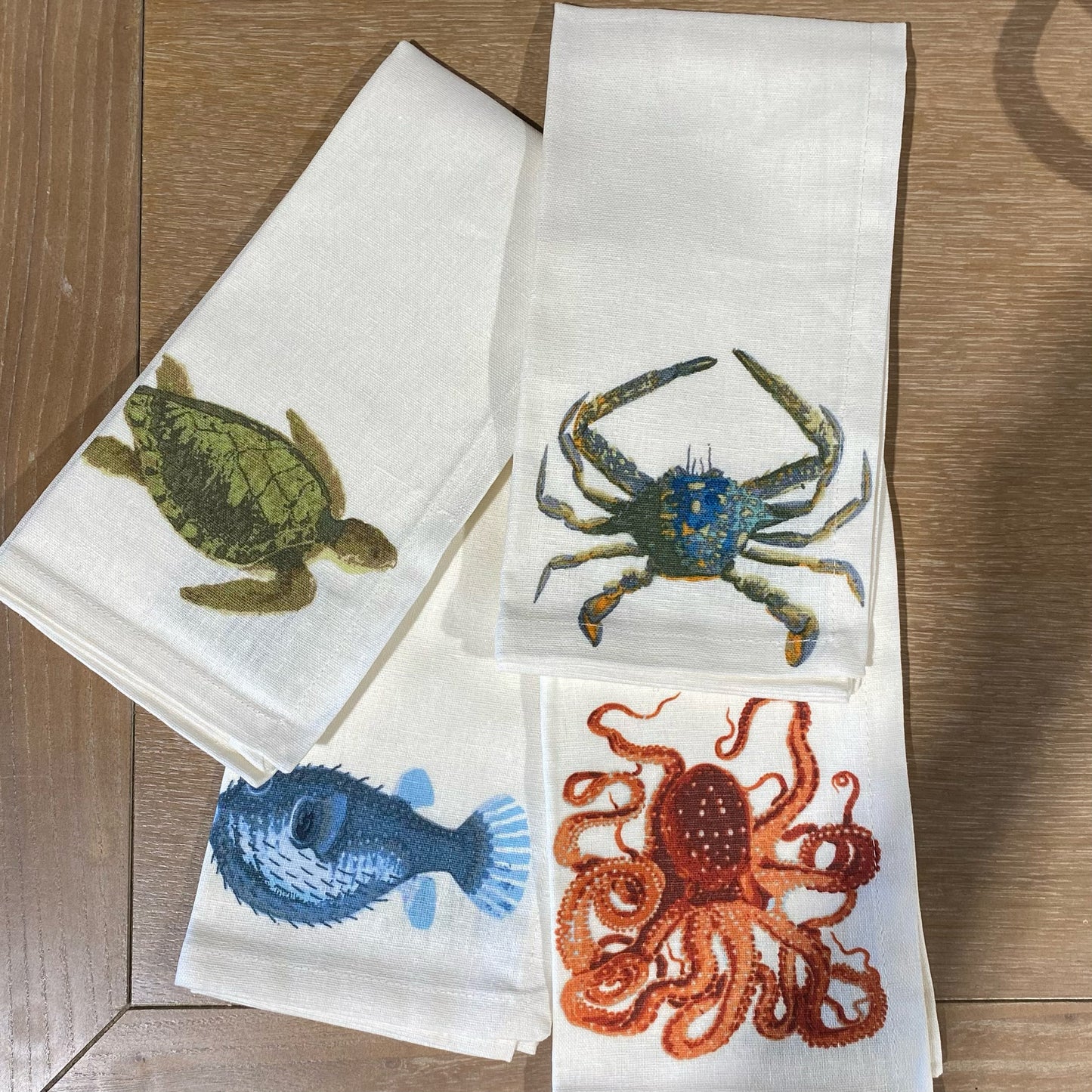 Pottery Barn Under the Sea Cotton Napkins, 20"