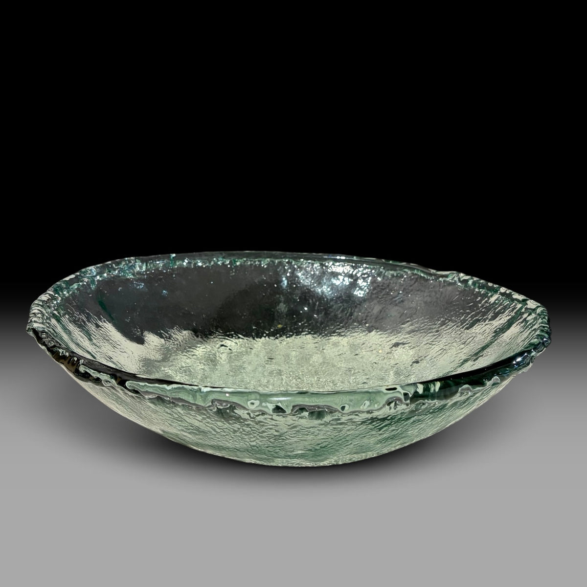 Large Recycled Glass Bowl 16"Dia x 4.5"H