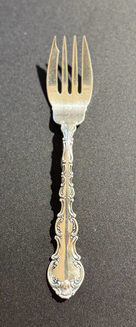 Gorham Strasbourg Salad Fork, no mono,  6.25" L x 1.25" W x .5" H