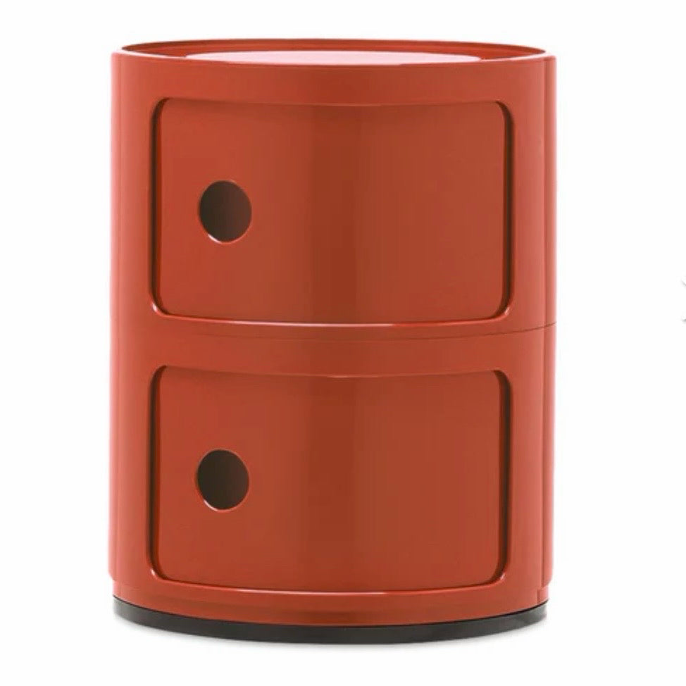 NEW Componibili Round Storage, Orange Glossy, 12.6"W x 12.6"D x 15.75"H