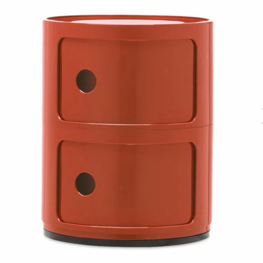 NEW Componibili Round Storage, Orange Glossy, 12.6"W x 12.6"D x 15.75"H