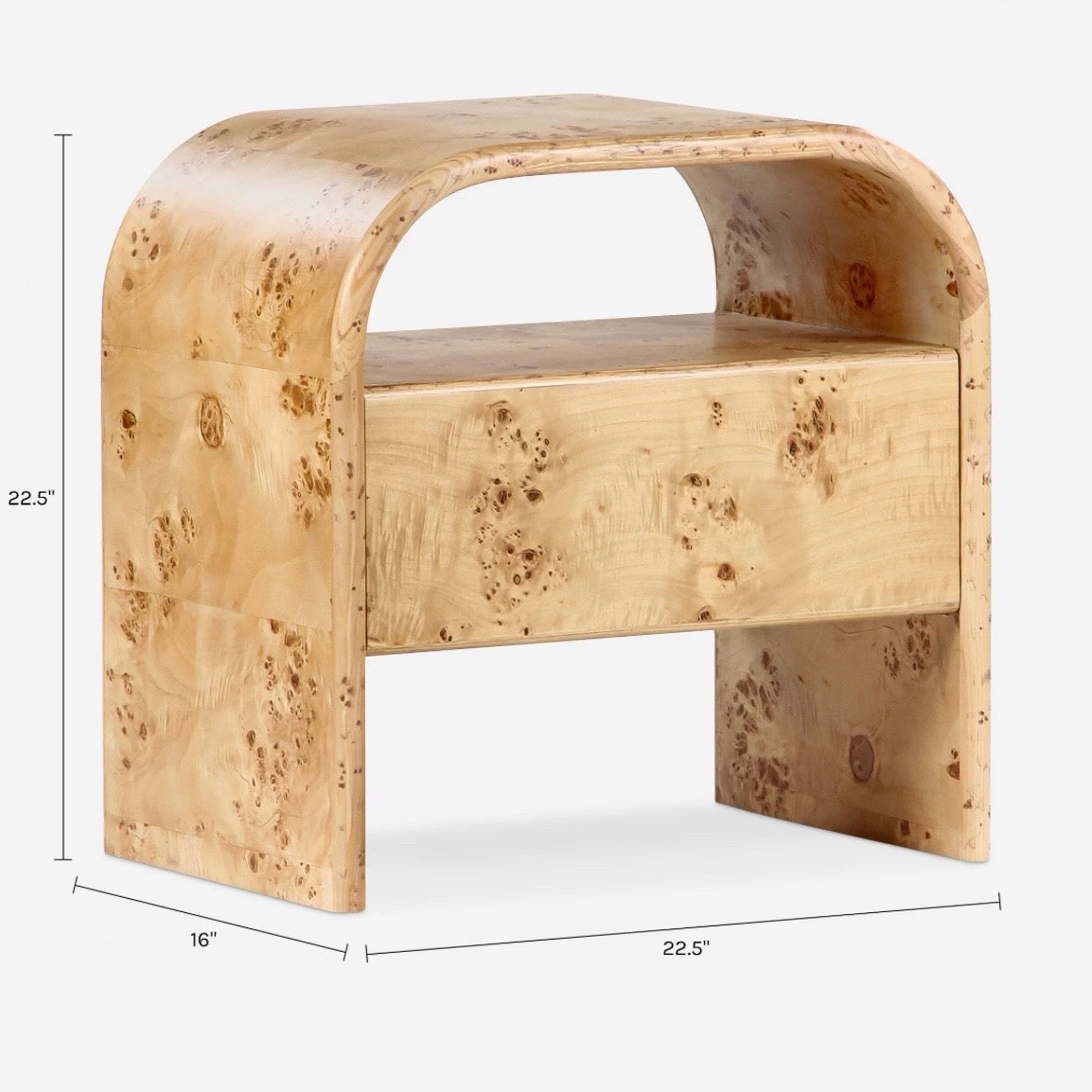 NEW Boyan Nightstand by Lulu and Georgia, 22.5"W x 16"D x 22.5"H