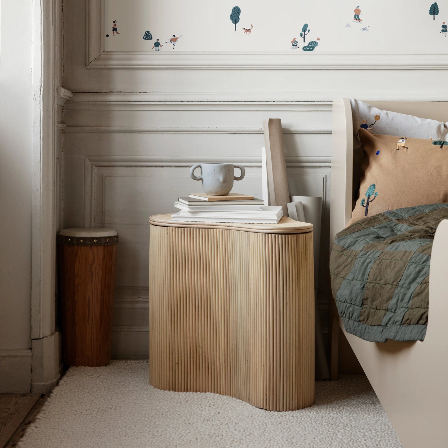 Ferm Living Isola Storage Side Table, 19" W x 18.1" D x 13.8" H