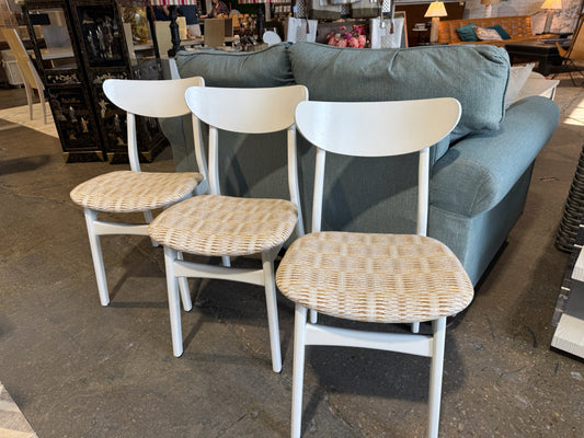 SET of 6 updated West Elm cafe chairs, 19"D x 17"W x 31"H