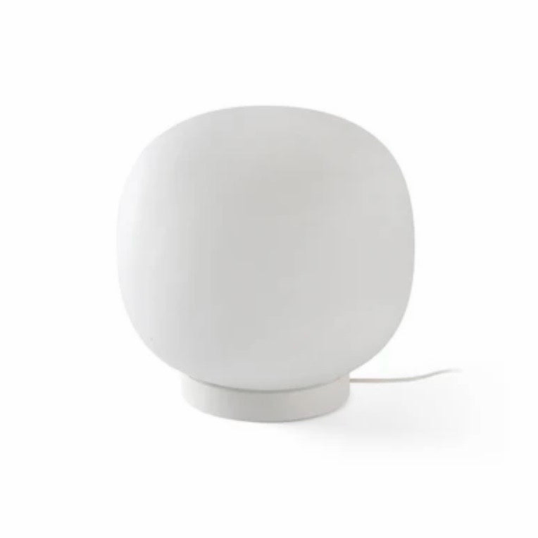 Amelia Table Lamp, White Base, 8.5"Dia x 8.5"H