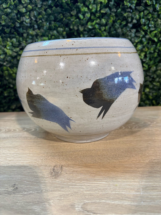 Stoneware Bowl by Mel Cornshucker 6" H x 25" D
