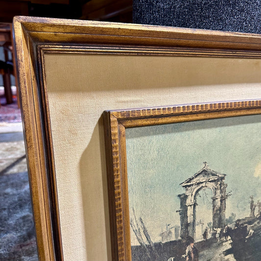 MCM Framed "Arco Marina" Print, Guardi, 30.5" L x 21.25" W x 2" D