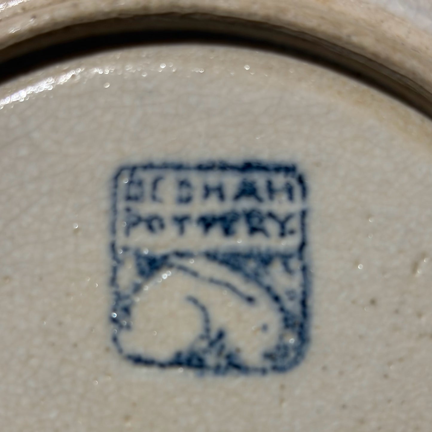 Vintage Dedham Pottery Water Lily Plate, 6"Dia x 1"D