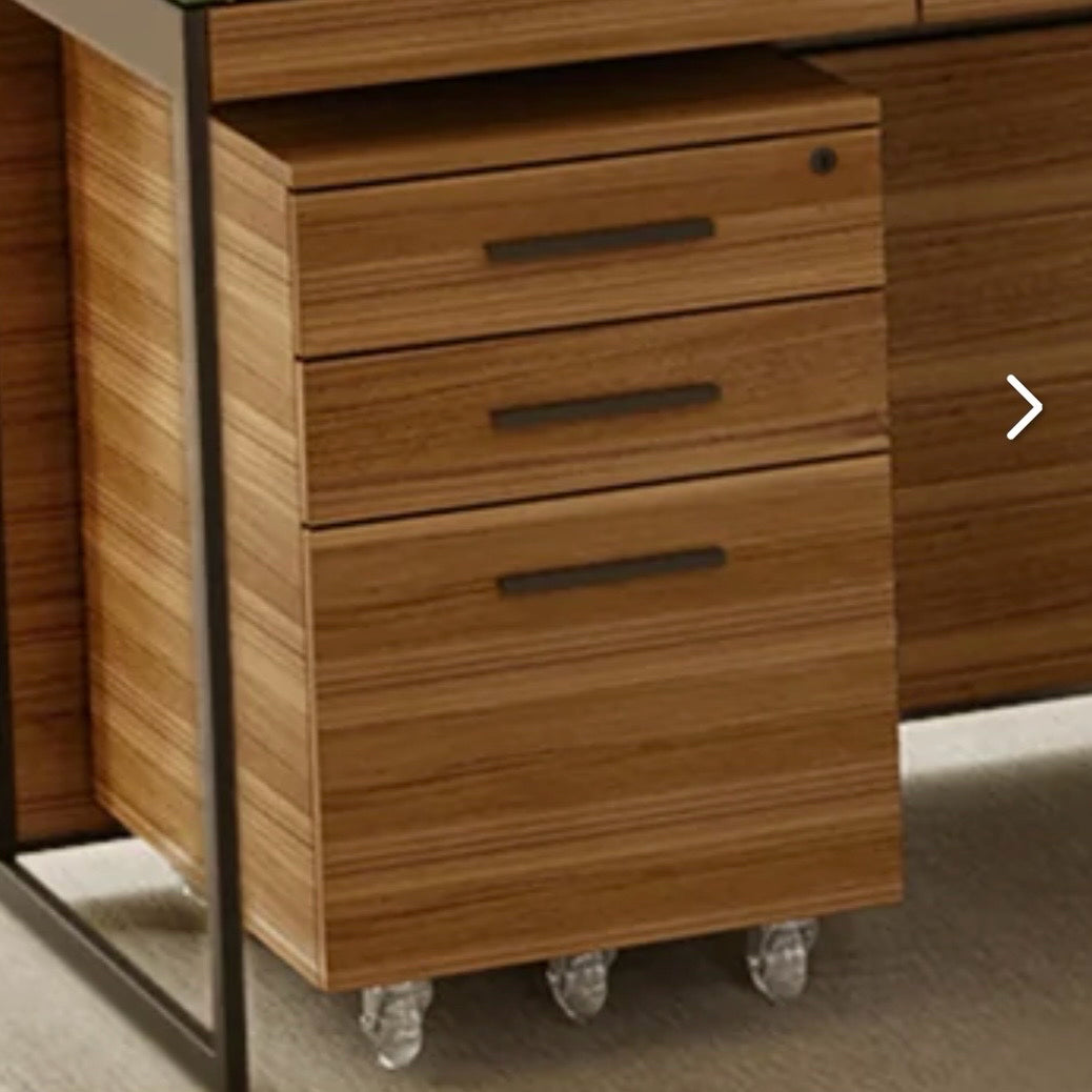 BDI Sequel 20 Mobile File Pedestal 6107, Nat. Walnut, 24.5 "H x 15.25"W x 21"D