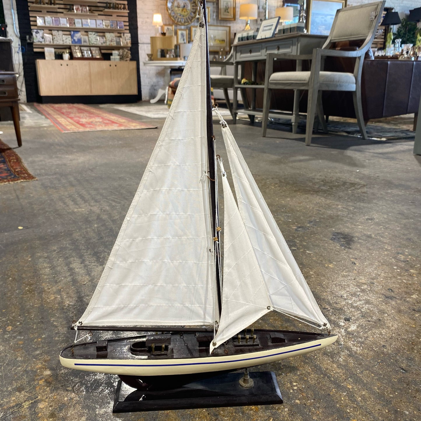 Vintage Sailboat, 21.5"H x 16"W x 3"W