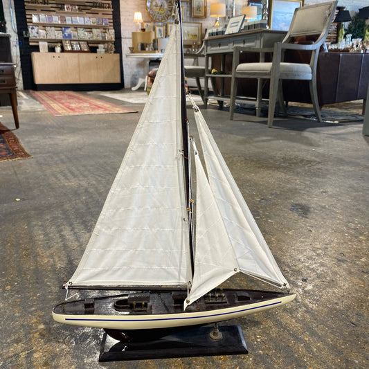 Vintage Sailboat, 21.5"H x 16"W x 3"W