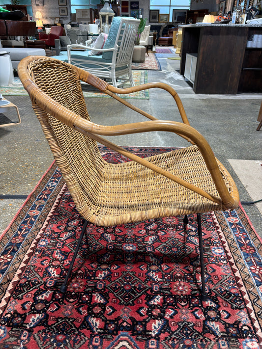 VTG Paul McCobb Style Wicker Chair 22" W x 19" D x 29" H