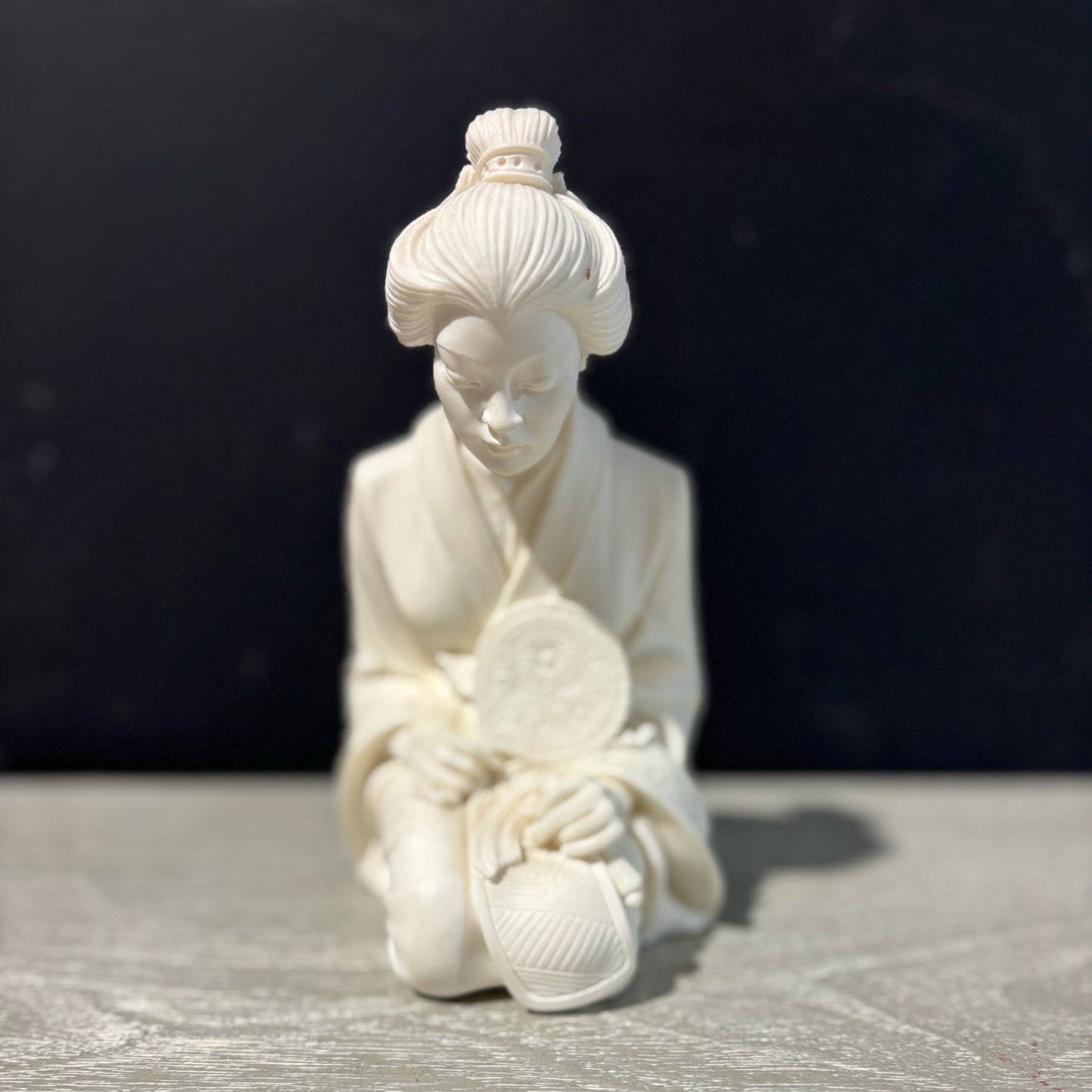 VTG A. Giannelli Geisha Figurine 4" W x 5.5" D x 7.5" H