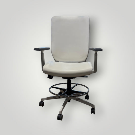 White Genus Adjustable Office Chair by OFS, 27"W x 20"D x Adj.Height