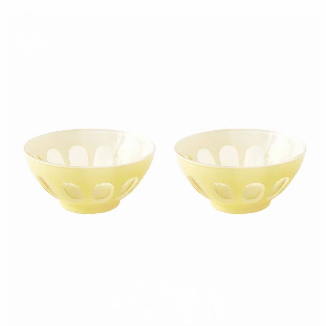 Rialto Glass Bowl (Set of 2), Cream, 11.75 oz