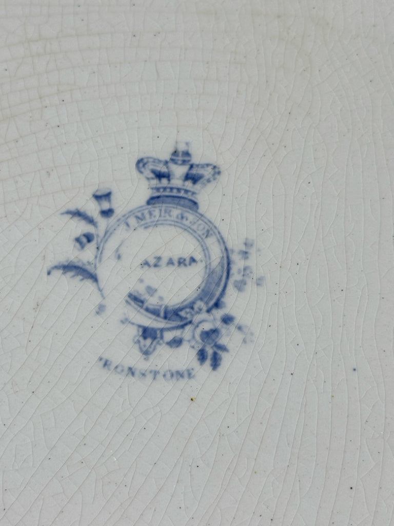 Antique Meir & Son Transferware Platter 18"Wx14"Hx1"D