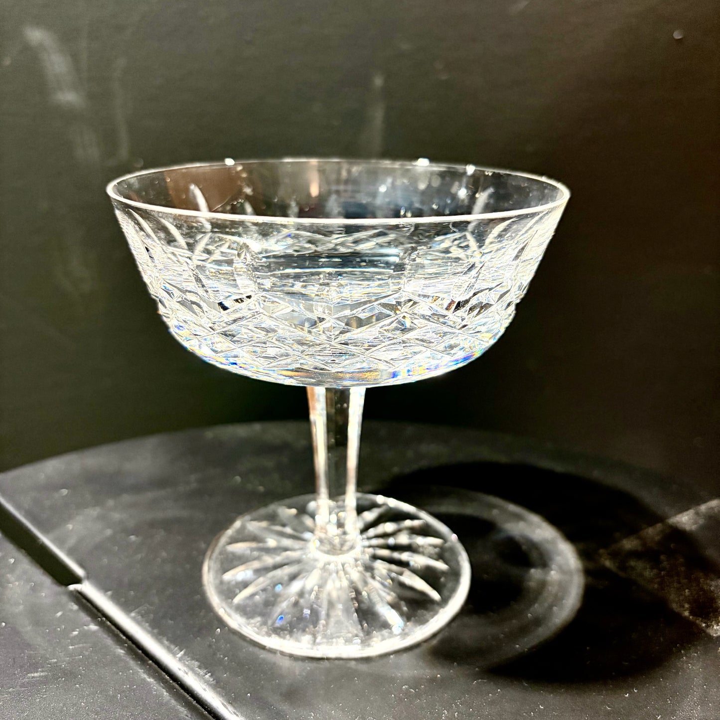 8 Waterford Crystal Lismore Champagne Coupe, 4.25"H x 4"Dia