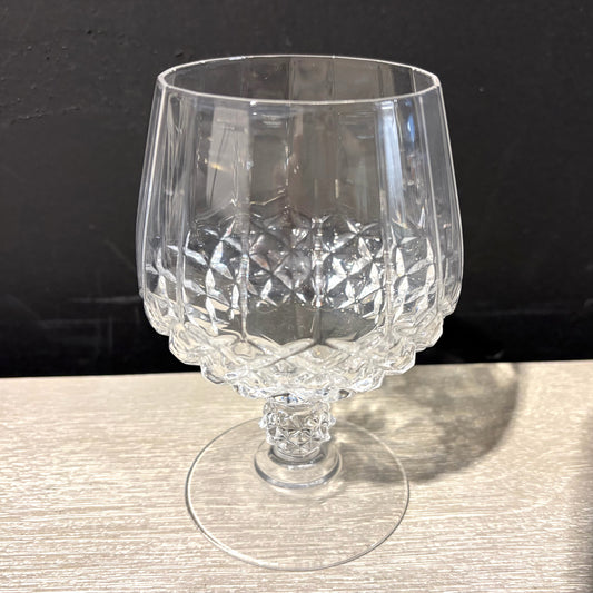 6 Vintage Cristal Crystal Brandy Glasses, 5.25"H x 3.25"Dia