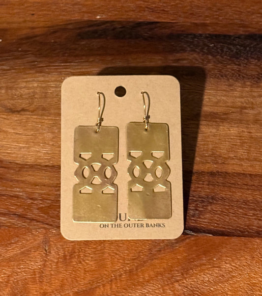 Brass Cutwork earrings #1029