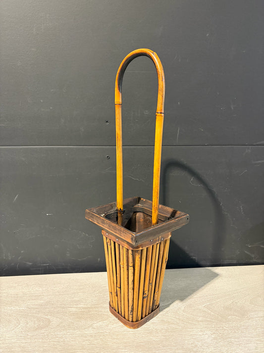 VTG Bamboo Basket, 5.75"W x 5.75"D x 20.25"H