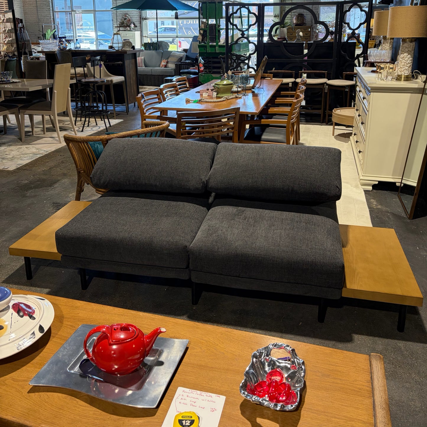 Burrow Range 2 Seats with 2 Table, 87"W x 31"D x 28"H